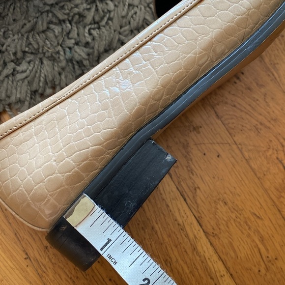 ASOS DESIGN Mantra loafer flat shoes in croc Beige Size 7.5 - Picture 13 of 14